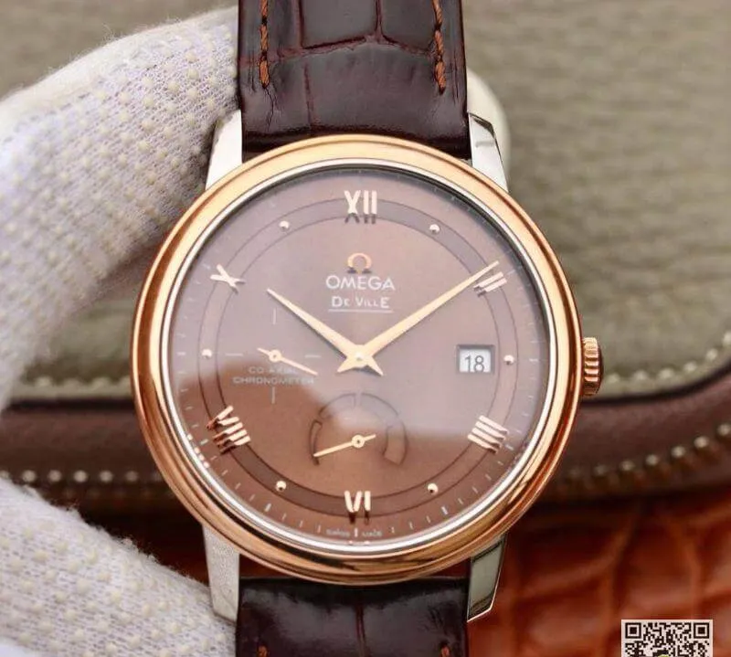 Omega De Ville Prestige 424.23.40.20.13.001 TW Factory 1:1 Best Edition Replica Watch Swiss ETA2824 Brown Dial